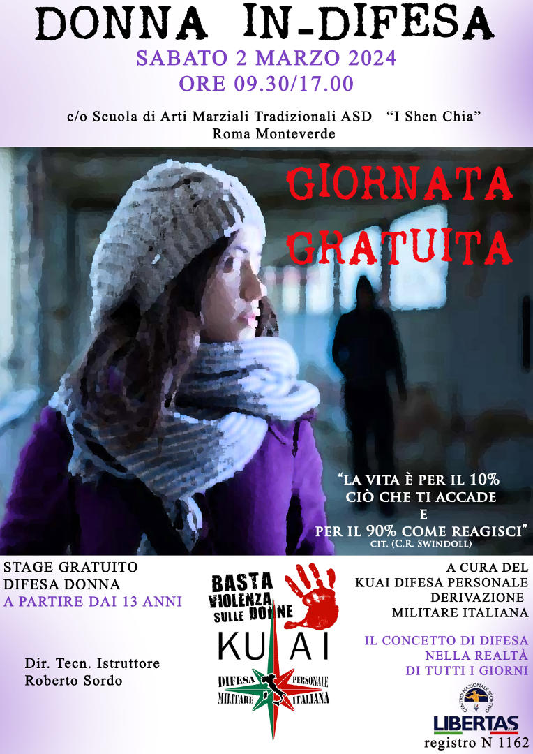 Stage Gratuito Difesa Donna 2024
